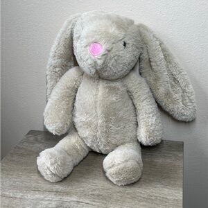 PetLou Floppy Bunny Dog Toy Crinkle Ears Lg Squeaker Embroidered Eyes/Nose 22”